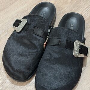 SCHUTZ GRACE CALF HAIR CLOG Size 8